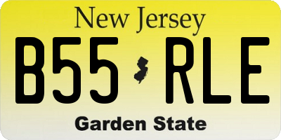 NJ license plate B55RLE