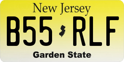 NJ license plate B55RLF
