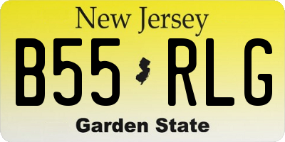 NJ license plate B55RLG