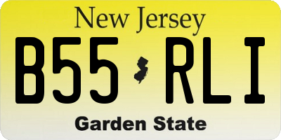 NJ license plate B55RLI
