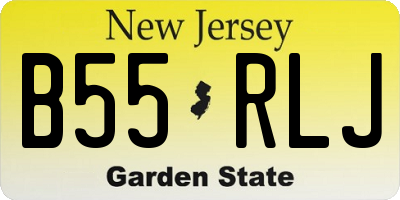 NJ license plate B55RLJ