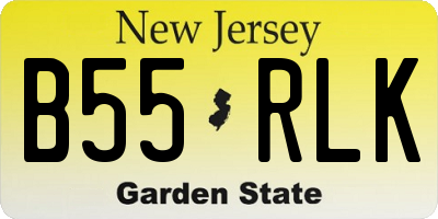 NJ license plate B55RLK