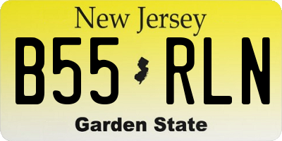 NJ license plate B55RLN