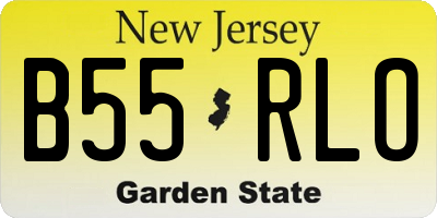 NJ license plate B55RLO
