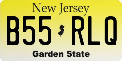 NJ license plate B55RLQ