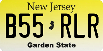 NJ license plate B55RLR