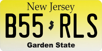 NJ license plate B55RLS