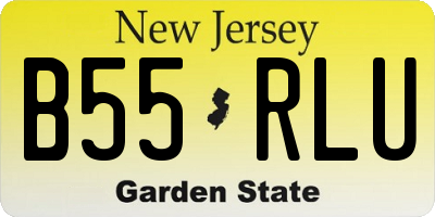 NJ license plate B55RLU