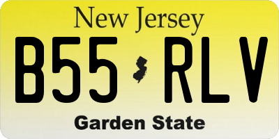 NJ license plate B55RLV