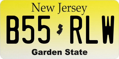 NJ license plate B55RLW