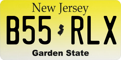 NJ license plate B55RLX