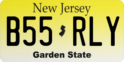 NJ license plate B55RLY