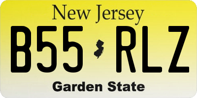 NJ license plate B55RLZ