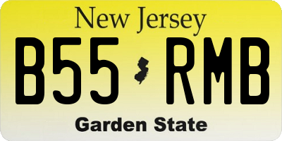 NJ license plate B55RMB