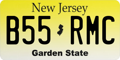 NJ license plate B55RMC