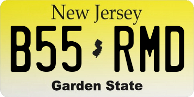 NJ license plate B55RMD