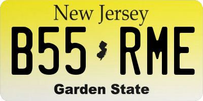 NJ license plate B55RME