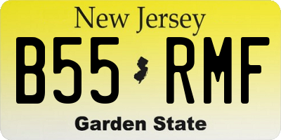 NJ license plate B55RMF