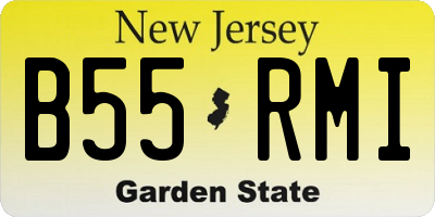 NJ license plate B55RMI