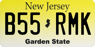 NJ license plate B55RMK