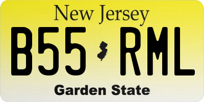 NJ license plate B55RML