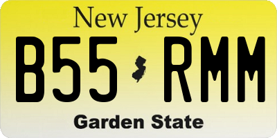 NJ license plate B55RMM