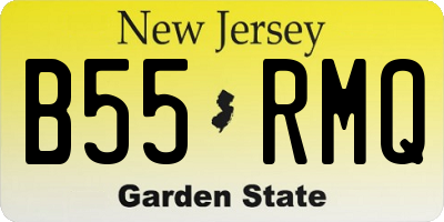 NJ license plate B55RMQ