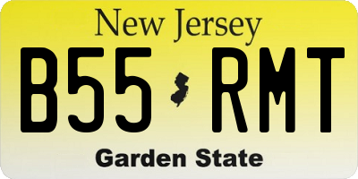 NJ license plate B55RMT