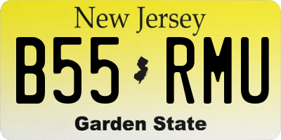NJ license plate B55RMU
