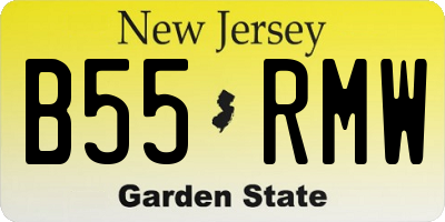 NJ license plate B55RMW