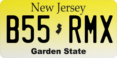 NJ license plate B55RMX
