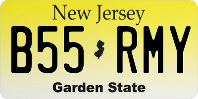 NJ license plate B55RMY