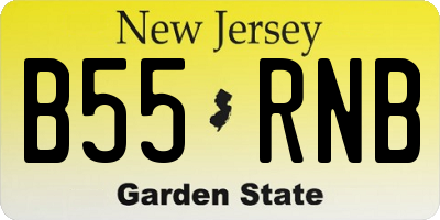 NJ license plate B55RNB