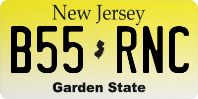 NJ license plate B55RNC