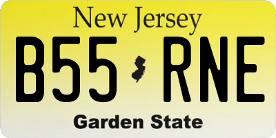 NJ license plate B55RNE