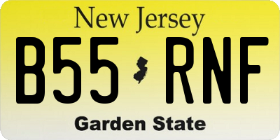 NJ license plate B55RNF