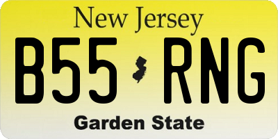 NJ license plate B55RNG