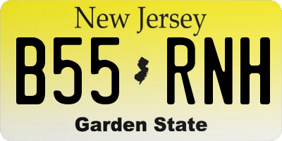 NJ license plate B55RNH