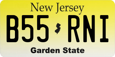 NJ license plate B55RNI