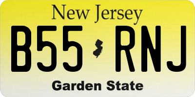 NJ license plate B55RNJ