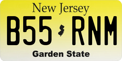 NJ license plate B55RNM