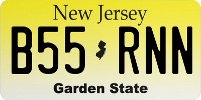 NJ license plate B55RNN