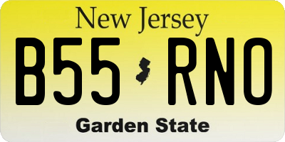 NJ license plate B55RNO