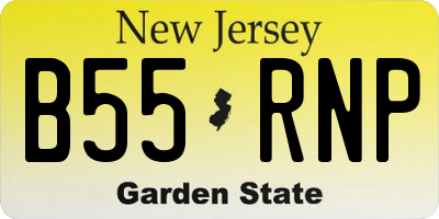 NJ license plate B55RNP