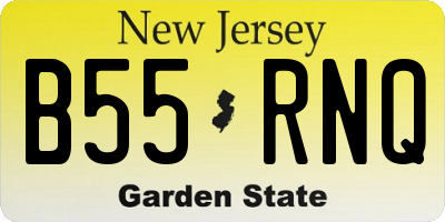 NJ license plate B55RNQ