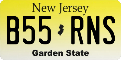 NJ license plate B55RNS