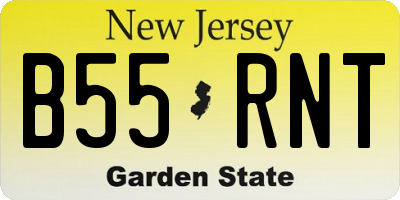 NJ license plate B55RNT