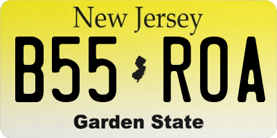 NJ license plate B55ROA
