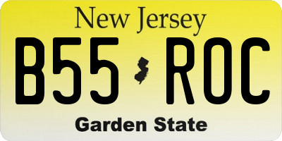 NJ license plate B55ROC