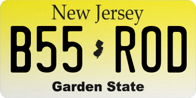 NJ license plate B55ROD